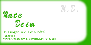mate deim business card